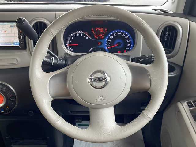 日産 キューブ 15X Vセレクション 福島県 2012(平24)年 10.4万km ラディアントレッド 登録時走行距離　　104050ｋｍ/純正SDナビ/【ＡＭ/FM/CD/DVD/SD/USB/BT/VTR/AUX/フルセグ】/プッシュスタート/ＥＴＣ/オートライト/ドアバイザー/パワーウィンドウ/電動格納ミラー/ベンチシート/純正フロアマット/社外ＡＷ/LEDヘッドライト/フォグランプ