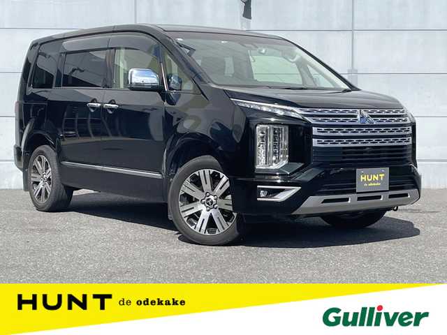 三菱 デリカＤ：５ P 千葉県 2019(令1)年 5.9万km エメラルドブラックパール 衝突軽減ブレーキ/全方位カメラ/両側パワースライドドア/フリップダウンモニター/純正１０インチＳＤナビ/フルセグＴＶ/レーダークルーズコントロール/電動リアゲート/ＬＥＤヘッドライト