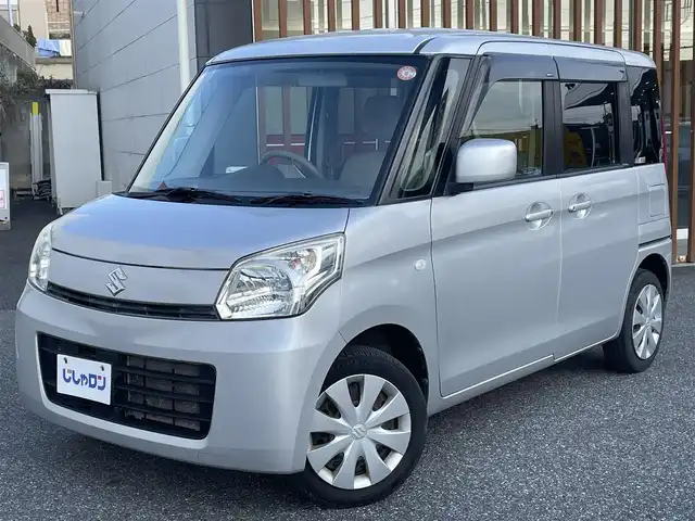 スズキ スペーシア X 千葉県 2014(平26)年 9.5万km シルキーシルバーメタリック (株)IDOMが運営する【じしゃロン八千代店】の自社ローン対象車両になります。こちらは現金またはオートローンご利用時の価格です。自社ローンご希望の方は別途その旨お申付け下さい/バックカメラ/片側パワースライドドア/エンジンスタートボタン
