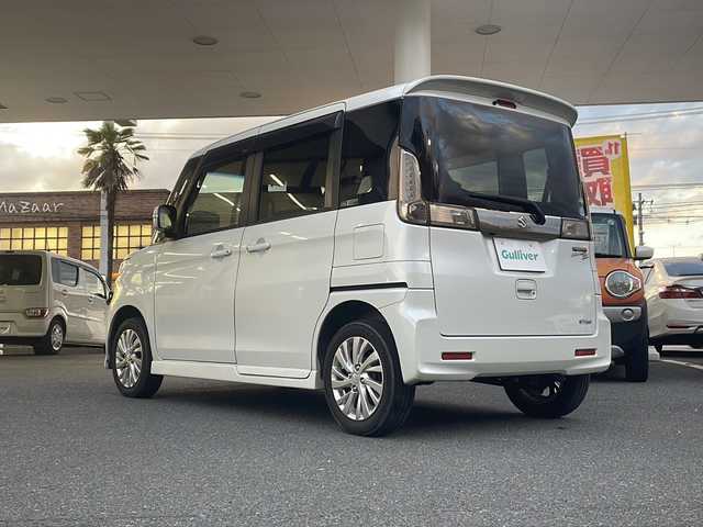 スズキ スペーシア カスタム Z 福島県 2017(平29)年 8.2万km ピュアホワイトP １オーナー　純正ＳＤナビ　バックカメラ　両側パワースライドドア　シートヒーター　社外アルミホイール　ＥＴＣ　純正フロアマット　プッシュスタート　オートライト　ＬＥＤヘッドライト　フォグランプ