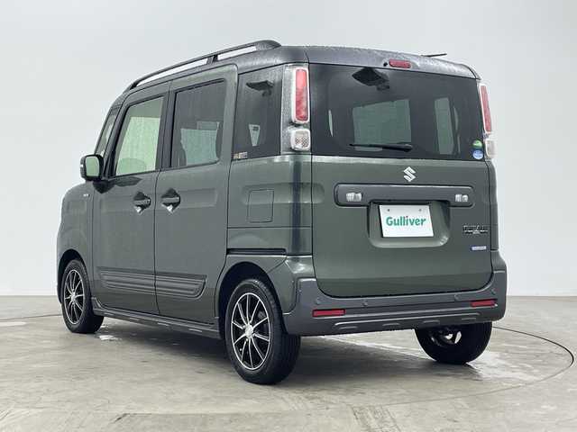 スズキ スペーシア ギア HYBRID XZターボ 大分県 2021(令3)年 6万km クールカーキパールメタリック/ガンメタリック2トーン 社外ナビ/（フルセグ/Bluetooth/CD/DVD)/衝突軽減回避ブレーキ/レーダークルーズコントロール/レーンアシスト/オートハイビーム/全方位カメラ/ビルトインETC/シートヒーター/パドルシフト/両側パワースライドドア/プッシュスタート・スマートキー/アイドリングストップ