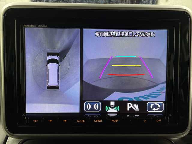 スズキ スペーシア ギア HYBRID XZターボ 大分県 2021(令3)年 6万km クールカーキパールメタリック/ガンメタリック2トーン 社外ナビ/（フルセグ/Bluetooth/CD/DVD)/衝突軽減回避ブレーキ/レーダークルーズコントロール/レーンアシスト/オートハイビーム/全方位カメラ/ビルトインETC/シートヒーター/パドルシフト/両側パワースライドドア/プッシュスタート・スマートキー/アイドリングストップ