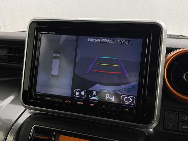 スズキ スペーシア ギア HYBRID XZターボ 大分県 2021(令3)年 6万km クールカーキパールメタリック/ガンメタリック2トーン 社外ナビ/（フルセグ/Bluetooth/CD/DVD)/衝突軽減回避ブレーキ/レーダークルーズコントロール/レーンアシスト/オートハイビーム/全方位カメラ/ビルトインETC/シートヒーター/パドルシフト/両側パワースライドドア/プッシュスタート・スマートキー/アイドリングストップ