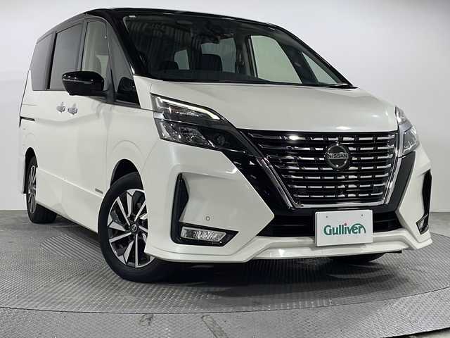 日産 セレナ ハイウェイスター V 広島県 2020(令2)年 3.9万km ブリリアントホワイトパール 2トーン プロパイロット/デジタルインナーミラー/純正10型ナビ/・Bluetooth接続/・CD/DVD再生機能/・フルセグテレビ/後席モニター/両側パワースライドドア/アラウンドビューモニター/全方位運転支援システム/・インテリジェントエマージェンシーブレーキ/・踏み間違い防止アシスト/・車線逸脱防止支援システム/クルーズコントロール/LEDヘッドライト/前後コーナーセンサー/ETC/ドライブレコーダー/純正16インチアルミホイール