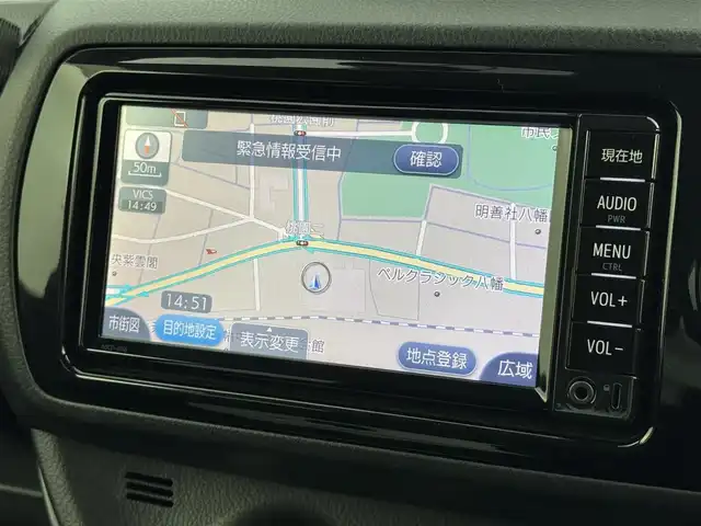 トヨタ ヴィッツ F セーフティエディション 福岡県 2018(平30)年 2.5万km ボルドーマイカメタリック 純正ナビ（ＢＴ、フルセグＴＶ）　/ＥＴＣ　/バックカメラ　/前後ドライブレコーダー　/衝突軽減システム　/横滑り防止装置　/レーンキープ　/オートハイビーム　/コーナーセンサー　/ＡＢＳ　/社外１４インチアルミホイール