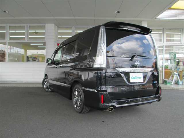 日産 セレナ ライダー Sハイブリッド 千葉県 2014(平26)年 8.9万km ダイヤモンドブラック 純正8インチSDナビ・フルセグTV/オーディオ【フルセグTV/CD/DVD/BT】/純正アラウンドビューモニター/純正フリップダウンモニター/両側パワースライドドア/衝突被害軽減システム/車線逸脱警報/クルーズコントロール/横滑り防止装置/ドライブレコーダー/コーナーセンサー/フォグランプ/スマートキー/ETC