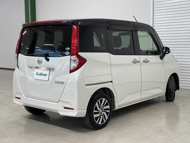 ダイハツ トール G リミテッド SAⅢ 熊本県 2019(平31)年 7.6万km ブラックマイカメタリック/パールホワイトⅢ 2トーン アルパインナビ（ラジオ、フルセグ、BT、CD、DVD、SD）/ETC/クルーズコントロール/全方位カメラ/ステアリングリモコン/シートヒーター/両側パワースライドドア/クリアランスソナー/アイドリングストップ/横滑り防止/衝突被害軽減ブレーキ/オートハイビーム/・オートライト/・LEDヘッドライト/・フォグランプ/純正フロアマット/純正ドアバイザー/プッシュスタート/スマートキー/スペアキー