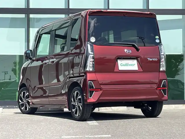 ダイハツ タント カスタム X セレクション 和歌山県 2020(令2)年 4.8万km ファイアークォーツレッドM 純正9インチナビ/全方位カメラ/フルセグTV/BT/衝突軽減ブレーキ/レーンキープアシスト/前後コーナーセンサー/オートライト/両側パワスラ/ETC/ドラレコ/シートヒーター/ステアリングリモコン/レザー調シートカバー/LEDヘッドライト/フォグランプ
