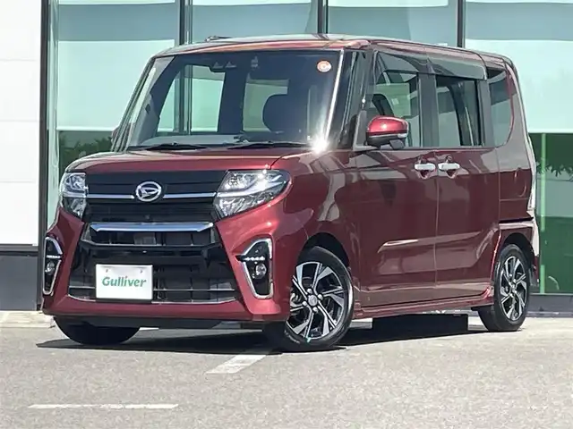 ダイハツ タント カスタム X セレクション 和歌山県 2020(令2)年 4.8万km ファイアークォーツレッドM 純正9インチナビ/全方位カメラ/フルセグTV/BT/衝突軽減ブレーキ/レーンキープアシスト/前後コーナーセンサー/オートライト/両側パワスラ/ETC/ドラレコ/シートヒーター/ステアリングリモコン/レザー調シートカバー/LEDヘッドライト/フォグランプ