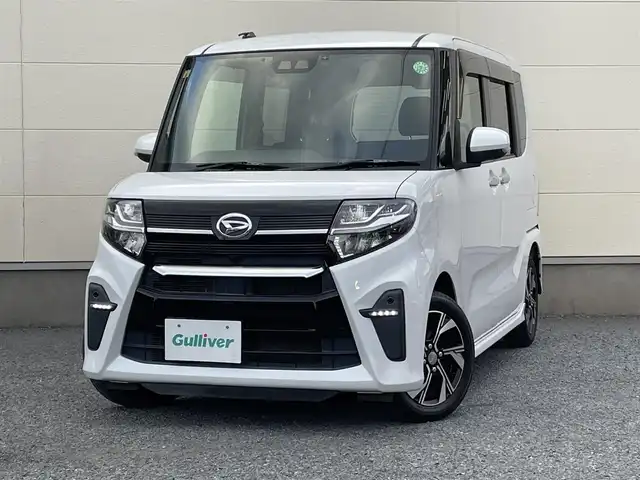 ダイハツ タント カスタム X 茨城県 2020(令2)年 7.5万km シャイニングホワイトパール 純正ナビ/・フルセグTV/・Bluetooth接続/・DVD再生機能/バックカメラ/両側パワースライド/前方ドライブレコーダー/ビルトインETC/LEDオートライト/コーナーセンサー/純正アルミホイール/純正フロアマット/ハーフレザーシート