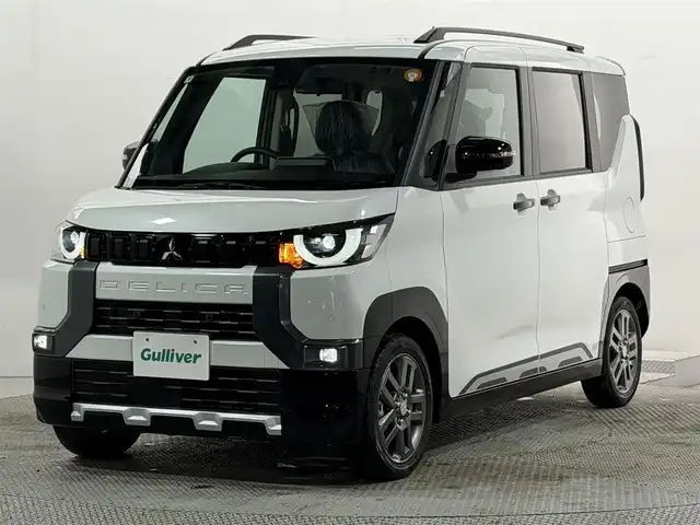 三菱 デリカミニ T プレミアム 大阪府 2025(令7)年 0.1千km アメジストブラック/シルキーホワイト 9型ディスプレイオーディオ 全周囲カメラ　Bluetooth　デジタルインナーミラー　衝突軽減 レーダークルーズ　シートヒーター　ハンドルヒーター　両側パワースライドドア　パドルシフト　スマートキー2本