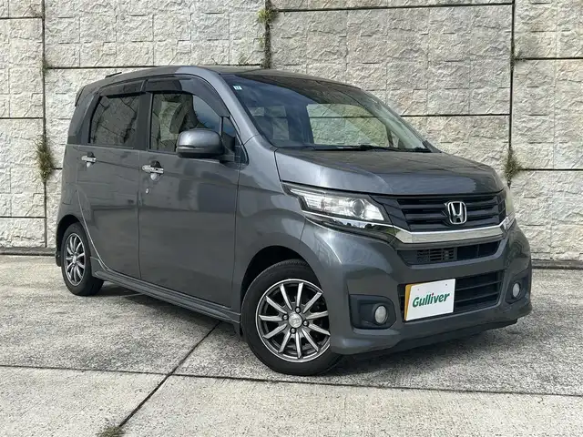 ホンダ Ｎ ＷＧＮ カスタム G Aパッケージ 長崎県 2013(平25)年 5.8万km ポリッシュドメタルメタリック ワンオーナー/純正ナビ/（CD/DVD/BT/ワンセグ）/バックカメラ/衝突軽減システム/クルーズコントロール/ETC/ハーフレザーシート/ステアリングスイッチ/オートライト/フォグランプ/純正14インチAW