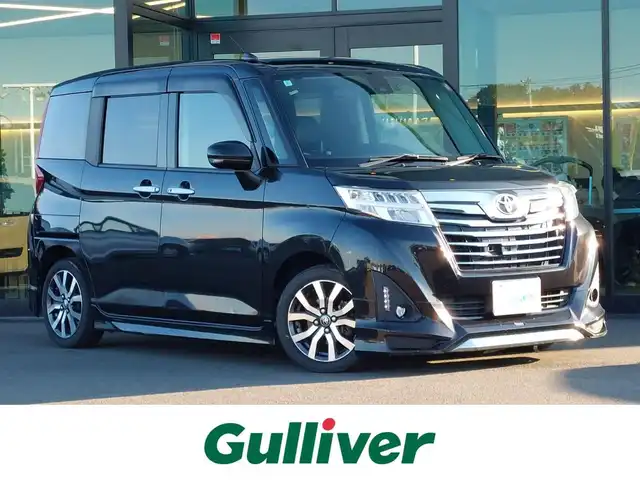 トヨタ ルーミー カスタムG－T 東京都 2018(平30)年 7.5万km ブラックマイカメタリック モデリスタエアロ/純正9インチナビ/フルセグ/ドライブレコーダー/ビルトインETC/両側パワースライドドア/衝突軽減ブレーキ/クルーズコントロール/アイドリングストップ/スマートキー/純正15インチAW