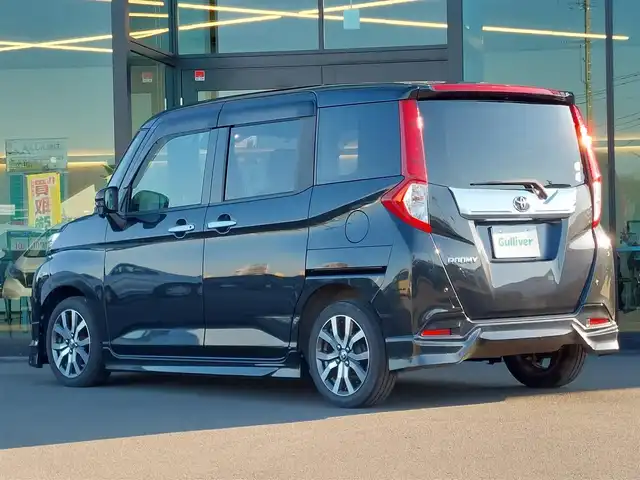 トヨタ ルーミー カスタムG－T 東京都 2018(平30)年 7.5万km ブラックマイカメタリック モデリスタエアロ/純正9インチナビ/フルセグ/ドライブレコーダー/ビルトインETC/両側パワースライドドア/衝突軽減ブレーキ/クルーズコントロール/アイドリングストップ/スマートキー/純正15インチAW