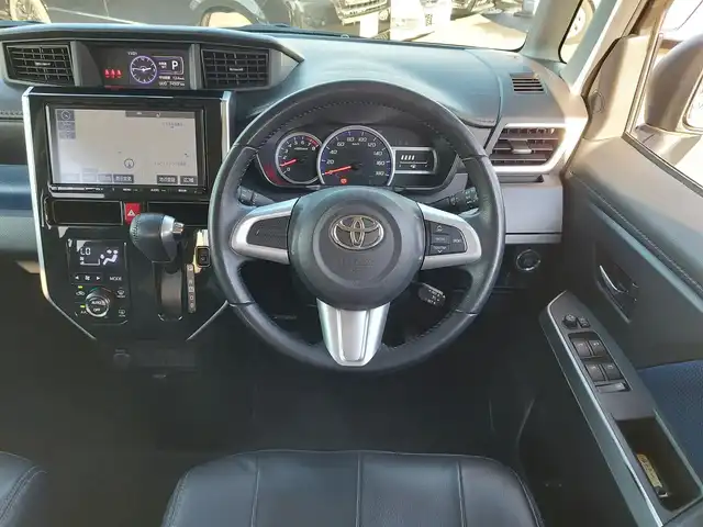 トヨタ ルーミー カスタムG－T 東京都 2018(平30)年 7.5万km ブラックマイカメタリック モデリスタエアロ/純正9インチナビ/フルセグ/ドライブレコーダー/ビルトインETC/両側パワースライドドア/衝突軽減ブレーキ/クルーズコントロール/アイドリングストップ/スマートキー/純正15インチAW