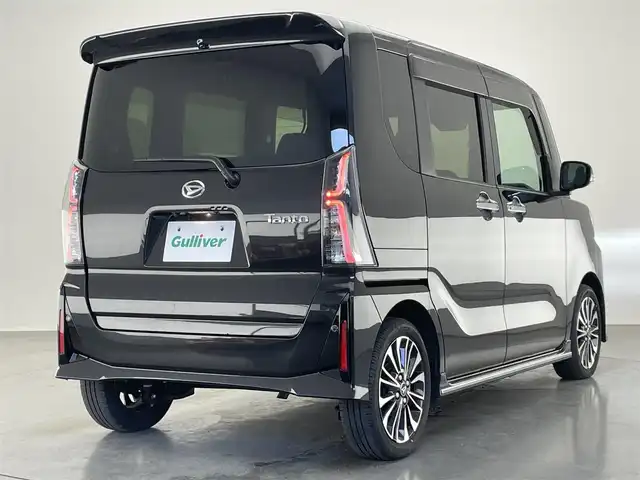 ダイハツ タント カスタム RS 愛知県 2024(令6)年 3.6万km ブラックマイカメタリック 純正ナビ　バックカメラ　シートヒーター　ＥＴＣ　両側パワスラ　スマアシIII　衝突軽減　追従クルコン　コーナーセンサー　純正ドラレコ　電動パーキング　グリルガーニッシュ　ＬＥＤオートライト　フォグランプ