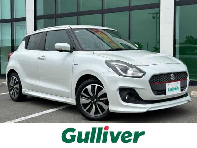 スズキ スイフト HYBRID RS 和歌山県 2018(平30)年 5.4万km ピュアホワイトP 純正メモリナビ（CD）/Bluetooth/フルセグテレビ/全方位モニター/衝突被害軽減システム/横滑り防止装置/前方ドライブレコーダー/ビルトインETC/パドルシフト/シートヒーター/LEDヘッドライト/オートライト/純正16インチアルミホイール/純正フロアマット/USB入力端子/アイドリングストップ/プッシュスタート/スマートキー/電動格納ミラー