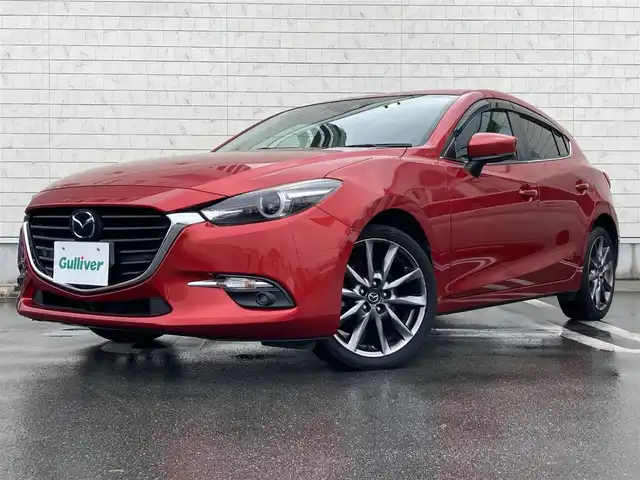 マツダ アクセラ スポーツ XD Lパッケージ 静岡県 2016(平28)年 6万km ソウルレッドプレミアムメタリック i-ACTIVSENSE/純正SDナビ/　AM FM CD DVD Bluetooth USB AUX/ETC/バックモニター/LEDオートヘッドライト/レーダークルーズコントロール/シートヒーター(前席)/ヘッドアップディスプレイ/後方クリアランスソナー/純正18インチアルミホイール/ブラックレザーシート/メモリー機能付きパワーシート(運転席)/フルセグTV