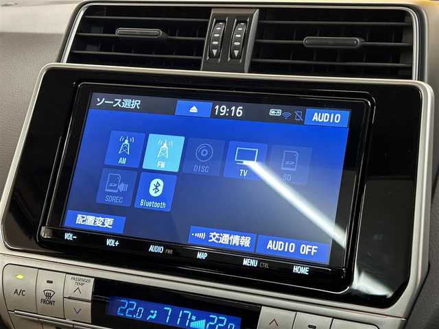 トヨタ ランドクルーザー プラド TX 群馬県 2023(令5)年 2.3万km ホワイトパールクリスタルシャイン トヨタセーフティセンス/・プリクラッシュセーフティ/・レーンディパーチャーアラート/・レーダークルーズコントロール/・オートマチックハイビーム/・クリアランスソナー/・ロードサインアシスト/・先行車発進お知らせ機能/サンルーフ/モデリスタエアロ(F/R)/純正9インチSDナビ/・フルセグTV(TVキャンセラー)/・CD/DVD/BT/・SD/AM.FM/純正ドライブレコーダー/ビルトインETC/スマートキー×2/プッシュスタート/ステアリングスイッチ/LEDヘッドライト/フォグランプ/オートライト/ルーフレール/純正17インチAW/純正フロアマット/ドアバイザー/横滑り防止システム/電動格納ウィンカーミラー