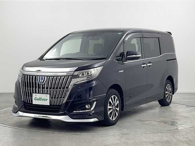 トヨタ エスクァイア ハイブリッド Gi 群馬県 2019(令1)年 3.4万km スパークリングブラックパールクリスタルシャイン 純正10型ナビ　純正12.1型後席モニター　両側電動スライドドア　モデリスタエアロ　ドライブサポートイルミ　クルーズコントロール　シートヒーター　衝突被害軽減ブレーキ　純正ビルトインETC2.0 禁煙