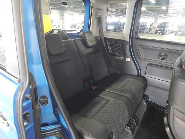 スズキ スペーシア カスタム HYBRID XS ターボ 鹿児島県 2018(平30)年 7.2万km ブリスクブルーメタリック/ブラック2トーンルーフ 純正8型ナビ/　(Bluetooth/CD/DVD)/フルセグTV/両側パワースライドドア/バックカメラ/ビルトインETC/ドライブレコーダー/クルーズコントロール/パーキングセンサー/セーフティサポート/・デュアルセンサーブレーキサポート/・後退時ブレーキサポート/・前後誤発進抑制機能/・車線逸脱警報機能/・ふらつき警報機能/・先行車発進お知らせ機能/・ハイビームアシスト/IC付ターボ/LEDヘッドランプ/本革巻きステアリング/パドルシフト/合皮/ファブリックコンビシート/運転席シートヒーター/純正15インチアルミホイール/キーレスプッシュスタートシステム/禁煙車