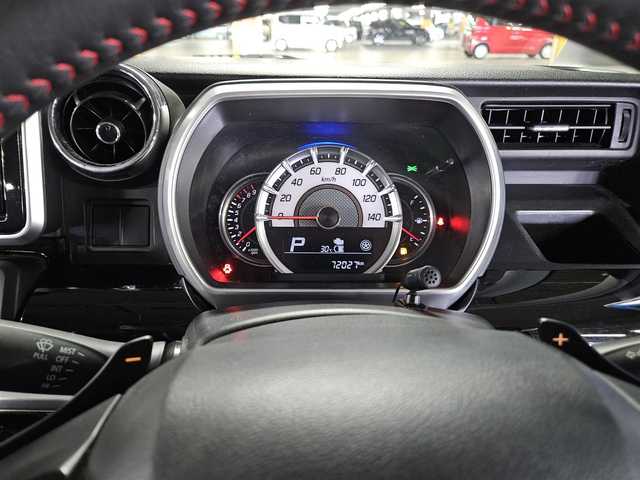 スズキ スペーシア カスタム HYBRID XS ターボ 鹿児島県 2018(平30)年 7.2万km ブリスクブルーメタリック/ブラック2トーンルーフ 純正8型ナビ/　(Bluetooth/CD/DVD)/フルセグTV/両側パワースライドドア/バックカメラ/ビルトインETC/ドライブレコーダー/クルーズコントロール/パーキングセンサー/セーフティサポート/・デュアルセンサーブレーキサポート/・後退時ブレーキサポート/・前後誤発進抑制機能/・車線逸脱警報機能/・ふらつき警報機能/・先行車発進お知らせ機能/・ハイビームアシスト/IC付ターボ/LEDヘッドランプ/本革巻きステアリング/パドルシフト/合皮/ファブリックコンビシート/運転席シートヒーター/純正15インチアルミホイール/キーレスプッシュスタートシステム/禁煙車