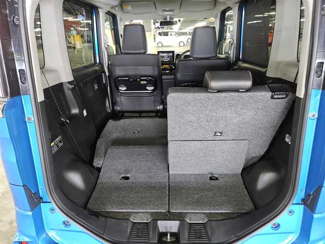 スズキ スペーシア カスタム HYBRID XS ターボ 鹿児島県 2018(平30)年 7.2万km ブリスクブルーメタリック/ブラック2トーンルーフ 純正8型ナビ/　(Bluetooth/CD/DVD)/フルセグTV/両側パワースライドドア/バックカメラ/ビルトインETC/ドライブレコーダー/クルーズコントロール/パーキングセンサー/セーフティサポート/・デュアルセンサーブレーキサポート/・後退時ブレーキサポート/・前後誤発進抑制機能/・車線逸脱警報機能/・ふらつき警報機能/・先行車発進お知らせ機能/・ハイビームアシスト/IC付ターボ/LEDヘッドランプ/本革巻きステアリング/パドルシフト/合皮/ファブリックコンビシート/運転席シートヒーター/純正15インチアルミホイール/キーレスプッシュスタートシステム/禁煙車
