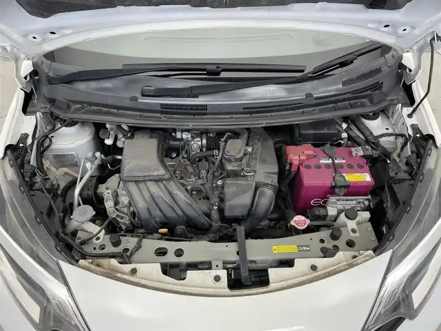日産 ノート X 福島県 2019(平31)年 5.2万km ホワイト 社外ナビ(CD/USB)/ＥＴＣ/前後ドライブレコーダー/バックカメラ/前後コーナーセンサー/オートライト/レーンキープアシスト/衝突軽減システム/横滑り防止装置/プッシュスタート/スマートキー