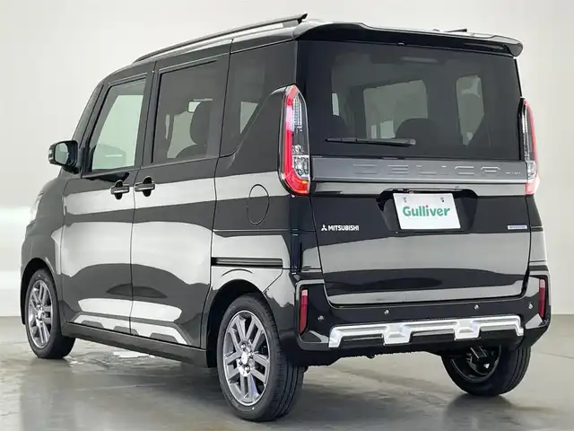 三菱 デリカミニ T プレミアム 愛知県 2025(令7)年 0.1千km アメジストブラック T　PREMIUM　/9型ディスプレイオーディオ（121330）　/サイドデカール（33440）/届出済未使用車　純正９型ＤＡ　デジイン　マイパイロット　ハンズフリーパワスラ　全方位カメラ　シートヒーター　ｅ－アシスト　衝突軽減　追従クルコン　ダウンヒルアシスト　ＬＥＤオートライト　パドルシフト　ルーフレール　オートハイビーム　レーンキープ　後退出庫サポート　黒ハーフレザー　アイドリングストップ　純正AW　カーテンエアバッグ　プッシュスタート　スマートキー　デジタルインナーミラー　カープレイ対応　AppleCarPlay AndroidAuto