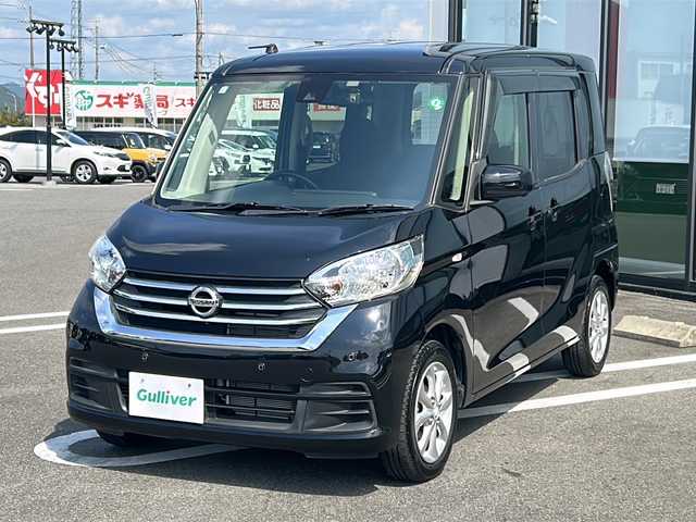 日産 デイズ ルークス X Vセレクション 岐阜県 2019(令1)年 2.7万km ブラック 登録時走行距離26666km/社外７型ナビ　/フルセグＴＶ　/全方位カメラ　/両側パワースライドドア　/プッシュスタート　/スマートキー　/純正１４インチアルミホイール　/前後コーナーセンサー　/ドライブレコーダー　/オートライト/ワンオーナー/盗難防止装置/横滑り防止装置/アイドリングストップ/フロアマット/ドアバイザー/電動格納ミラー