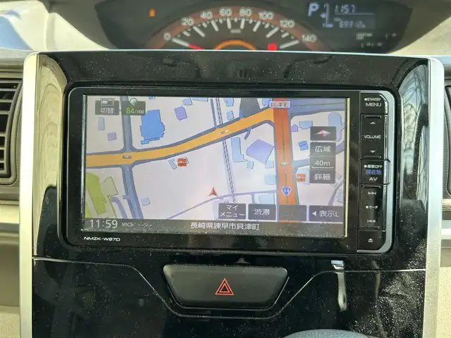 ダイハツ タント X SA Ⅲ 長崎県 2017(平29)年 7万km ディープブルークリスタルマイカ ワンオーナー/純正メモリナビ/（CD/DVD/BT/フルセグ）/バックカメラ/衝突軽減システム/レーンアシスト/片側パワースライドドア/シートヒーター/ドライブレコーダー/ETC/スマートキー/プッシュスタート