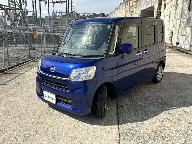 ダイハツ タント X SA Ⅲ 長崎県 2017(平29)年 7万km ディープブルークリスタルマイカ ワンオーナー/純正メモリナビ/（CD/DVD/BT/フルセグ）/バックカメラ/衝突軽減システム/レーンアシスト/片側パワースライドドア/シートヒーター/ドライブレコーダー/ETC/スマートキー/プッシュスタート