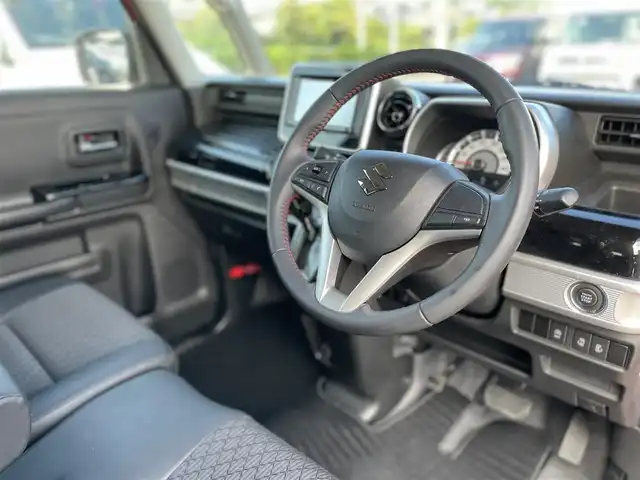 スズキ スペーシア カスタム HYBRID XS 宮崎県 2018(平30)年 2.6万km フェニックスレッドパール/ブルーイッシュブラックパール 社外SDナビ/（CD/DVD/AM/FM/BT)/フルセグTV/ステアリングスイッチ/D席シートヒーター/横滑り防止機能/両側パワースライドドア/アイドリングストップ/ETC