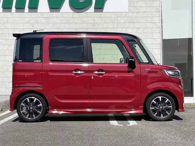 スズキ スペーシア カスタム HYBRID XS 宮崎県 2018(平30)年 2.6万km フェニックスレッドパール/ブルーイッシュブラックパール 社外SDナビ/（CD/DVD/AM/FM/BT)/フルセグTV/ステアリングスイッチ/D席シートヒーター/横滑り防止機能/両側パワースライドドア/アイドリングストップ/ETC