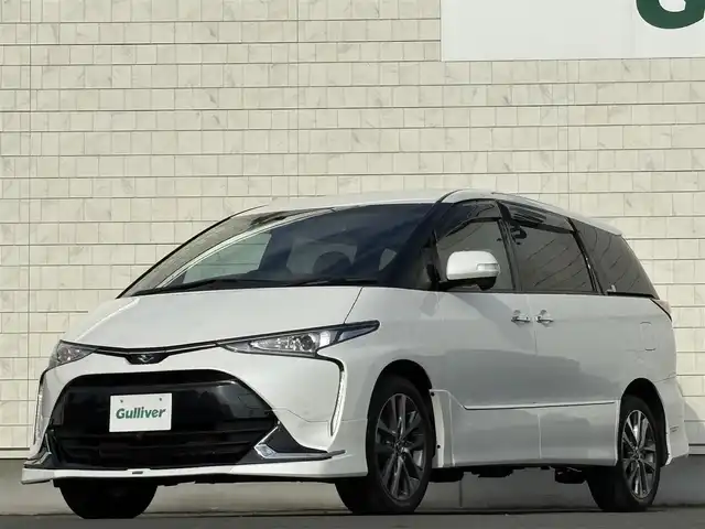 トヨタ エスティマ アエラス プレミアム 岩手県 2016(平28)年 4.7万km ホワイトパールクリスタルシャイン 禁煙車/ワンオーナー/4WD(切替)/ハーフレザー/純正11型フリップダウンモニター/両側パワースライドドア/デジタルインナーミラー/AC100V/フロント/サイドカメラ/運転席パワーシート/純正9インチナビ/→フルセグTV/Bluetooth/CD/DVD/FM/AM/バックカメラ/ステアリングスイッチ/クルーズコントロール/レーンキープアシスト/衝突軽減システム/横滑り防止装置/リアコーナーセンサー/オートライト/オートハイビーム/LEDヘッドライト/〇プッシュスタート/〇電動格納ミラー/〇ウィンカーミラー/〇ドアバイザー/〇フロアマット/〇シガーソケット/前後ドライブレコーダー/ビルトインETC/オットマン