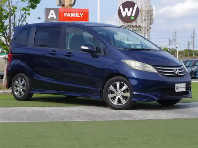 ホンダ フリード Gエアロ Lパッケージ 千葉県 2015(平27)年 6.6万km プレミアムナイトブルーパール 左パワースライドドア/右イージークローザードア/純正HDDナビ/地デジTV/【DVD/CD再生機能】/バックカメラ/ETC/HID/純正15インチアルミホイル/キーレス
