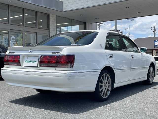 トヨタ クラウン アスリート プレミアム 奈良県 2003(平15)年 9.5万km ホワイトパールクリスタルシャイン ワンオーナー/2.500CC/H15 年後期型/前席パワーシート/ダックテールウィング/純正ナビ/・FM/・AM/純正フロアマット/純正ドアバイザー/純正17インチAW/フォグライト/スペアキー/電格ミラー/ミラーヒーター/カセットテープ対応/AAC/保証書/取扱説明書