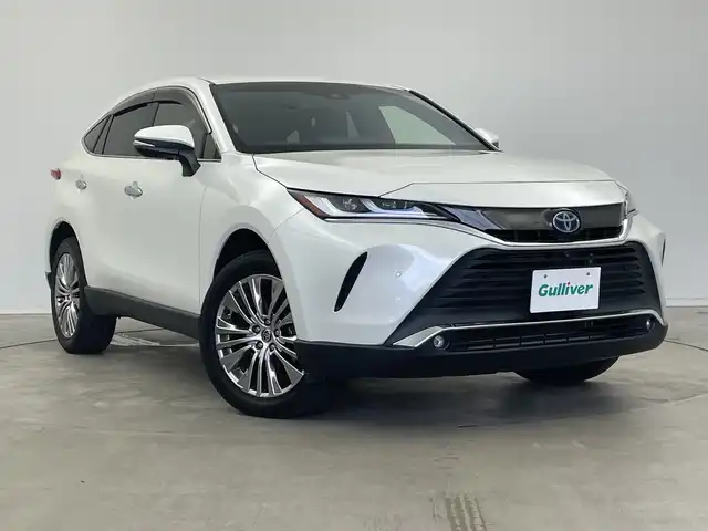 トヨタ ハリアー ハイブリッド Z 新潟県 2021(令3)年 4.9万km ホワイトパールクリスタルシャイン 純正ディラーオプションナビ/JBLサウンド/フルセグTV/ミラキャスト/Bluetooth/追従型クルーズコントロール/横滑り防止装置/前後コーナーセンサー/BSM/HUD/パワーバックドア/オートライト/オートマチックハイビーム/全方位カメラ/ミラー一体型ドライブレコーダー/純正LEDヘッドライト/純正フロアマット/純正アルミホイール
