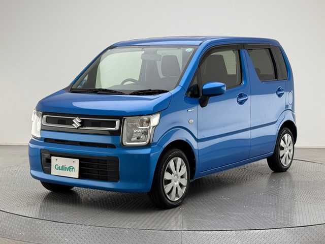 スズキ ワゴンＲ HYBRID FX 兵庫県 2017(平29)年 5.3万km ブリスクブルーM 社外SDナビ/ワンセグ CD/シートヒーター/アイドリングストップ/リモコンキー/純正フロアマット/純正ドアバイザー/ETC