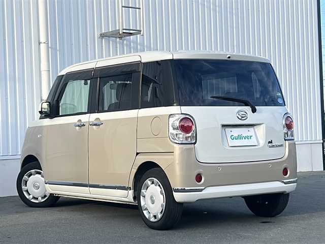 ダイハツ ムーヴ キャンバス G メイクアップ リミテッド　SAⅢ 三重県 2020(令2)年 4.3万km パールホワイトⅢ/ナチュラルベージュマイカメタリック 2トーン 純正ナビ/パノラマモニター/ETC/両側パワースライドドア/前方ドラレコ/USB給電/LEDヘッドライト/オートマチックハイビーム/PSC/純正フロアマット/スマートアシスト/禁煙車