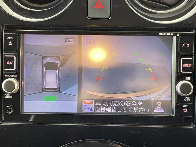 日産 ノート e－パワー X モード・プレミア 群馬県 2017(平29)年 3.9万km ギャラクシーゴールド 純正７インチＳＤナビ　デジタルインナーミラー　純正ドライブレコーダー　ＥＴＣ　エマージェンシーブレーキ　ステアリングスイッチ　ＬＥＤヘッドライト　フォグライト　スマートキー　プッシュスタート　禁煙車