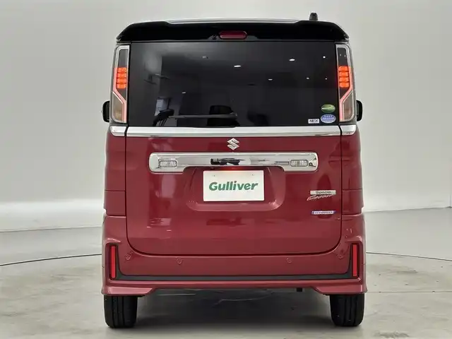 スズキ スペーシア カスタム HYBRID XS 福岡県 2021(令3)年 6万km フェニックスレッドパール/ブルーイッシュブラックパール 純正ナビ/フルセグTV/BT　/全方位カメラ　/両側パワースライドドア　/衝突軽減　/レーダークルーズコントロール　/レーンキープ　/コーナーセンサー　/横滑り防止　/シートヒーター　/ＨＵＤ　/アイドリング　/TVキャンセラー/純正１５インチＡＷ　/ＬＥＤ