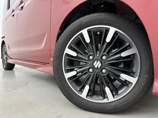 スズキ スペーシア カスタム HYBRID XS 福岡県 2021(令3)年 6万km フェニックスレッドパール/ブルーイッシュブラックパール 純正ナビ/フルセグTV/BT　/全方位カメラ　/両側パワースライドドア　/衝突軽減　/レーダークルーズコントロール　/レーンキープ　/コーナーセンサー　/横滑り防止　/シートヒーター　/ＨＵＤ　/アイドリング　/TVキャンセラー/純正１５インチＡＷ　/ＬＥＤ