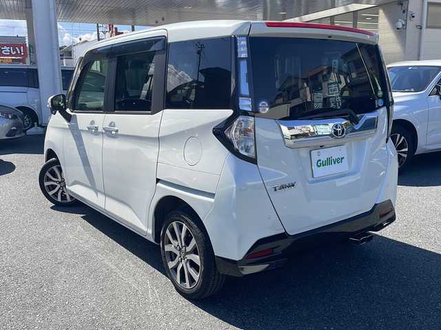 トヨタ タンク カスタムG－T 埼玉県 2017(平29)年 3.4万km パールホワイトⅢ ワンオーナー/Toyota Safety Sense /プリクラッシュ/レーンアシスト/コーナーセンサー/クルーズコントロール/純正ナビ/・AM/FM/CD/DVD/BT/ワンセグTV/ビルトインETC/両側パワースライドドア/後席用フリップダウンモニター/LEDヘッドライト/フォグランプ/前方ドライブレコーダー/プッシュスタート/スマートキー/保証書/取扱説明書