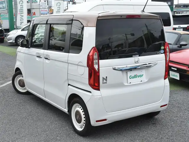ホンダ Ｎ ＢＯＸ G･EX Hセンシング カッパーブラウンスタイル 神奈川県 2019(平31)年 3.8万km 白Ⅱ カッパールーフ/ホンダセンシング/レーダークルーズコントロール/衝突軽減ブレーキ/誤発進抑制機能/ギャザーズSDナビVXM-195VFi/Bluetoothオーディオ/フルセグTV/DVD/CD/ステアリングリモコン/バックカメラ/ケンウッドツイーター/ETC/両側パワースライドドア/LEDヘッドライト/フロアマット/サイドバイザー/プッシュスタート　スペアあり/保証書/取扱説明書