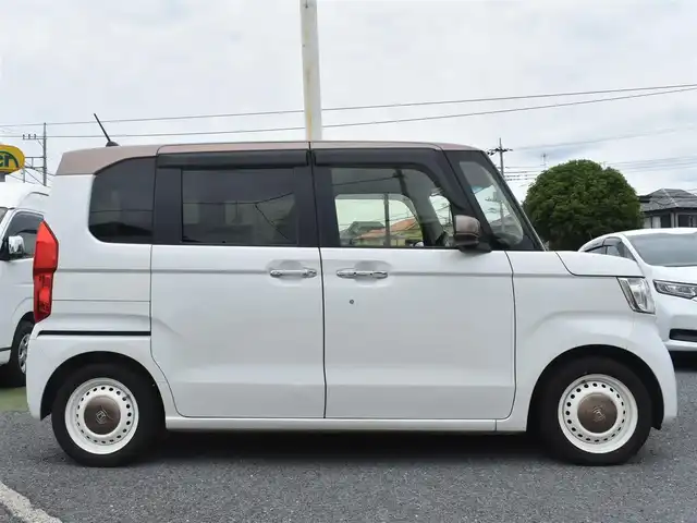 ホンダ Ｎ ＢＯＸ G･EX Hセンシング カッパーブラウンスタイル 神奈川県 2019(平31)年 3.8万km 白Ⅱ カッパールーフ/ホンダセンシング/レーダークルーズコントロール/衝突軽減ブレーキ/誤発進抑制機能/ギャザーズSDナビVXM-195VFi/Bluetoothオーディオ/フルセグTV/DVD/CD/ステアリングリモコン/バックカメラ/ケンウッドツイーター/ETC/両側パワースライドドア/LEDヘッドライト/フロアマット/サイドバイザー/プッシュスタート　スペアあり/保証書/取扱説明書
