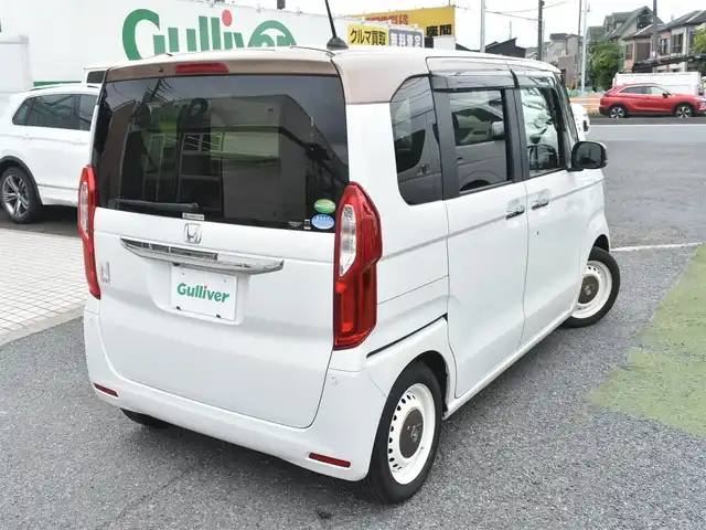 ホンダ Ｎ ＢＯＸ G･EX Hセンシング カッパーブラウンスタイル 神奈川県 2019(平31)年 3.8万km 白Ⅱ カッパールーフ/ホンダセンシング/レーダークルーズコントロール/衝突軽減ブレーキ/誤発進抑制機能/ギャザーズSDナビVXM-195VFi/Bluetoothオーディオ/フルセグTV/DVD/CD/ステアリングリモコン/バックカメラ/ケンウッドツイーター/ETC/両側パワースライドドア/LEDヘッドライト/フロアマット/サイドバイザー/プッシュスタート　スペアあり/保証書/取扱説明書