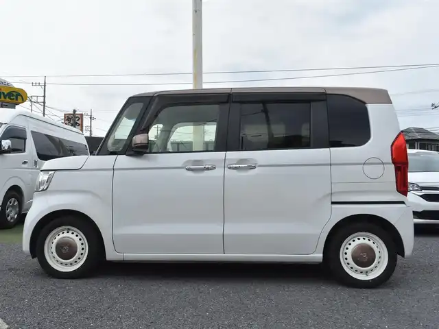 ホンダ Ｎ ＢＯＸ G･EX Hセンシング カッパーブラウンスタイル 神奈川県 2019(平31)年 3.8万km 白Ⅱ カッパールーフ/ホンダセンシング/レーダークルーズコントロール/衝突軽減ブレーキ/誤発進抑制機能/ギャザーズSDナビVXM-195VFi/Bluetoothオーディオ/フルセグTV/DVD/CD/ステアリングリモコン/バックカメラ/ケンウッドツイーター/ETC/両側パワースライドドア/LEDヘッドライト/フロアマット/サイドバイザー/プッシュスタート　スペアあり/保証書/取扱説明書