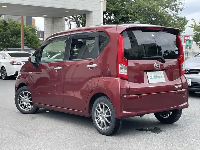 ダイハツ ムーヴ X SAⅢ 静岡県 2019(令1)年 6万km ファイアークォーツレッドM ４ＷＤ車/衝突軽減Ｂ　/オートハイビーム /リアセンサー /純正ナビ　/地デジ　/Ｂカメラ　/ステアリングスイッチ/運転席シートヒーター　　/社外１４インチＡＷ　/ＩＳＦＩＸ　/スマートキー　/スペアキー　/保証書　/取説