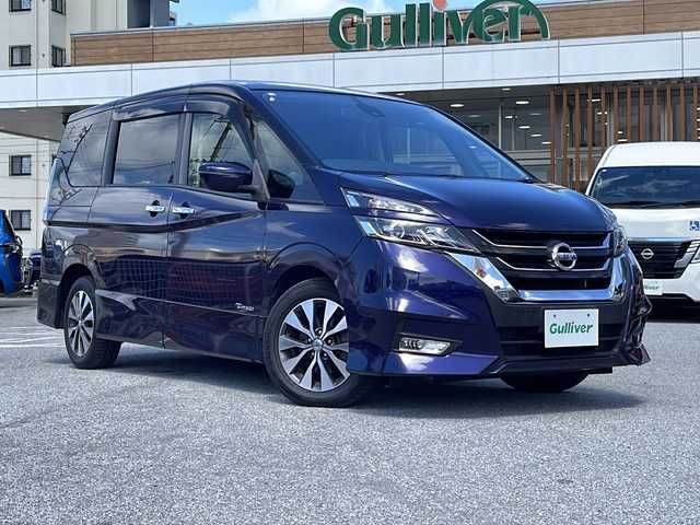 日産 セレナ ハイウェイスター プロパイロットED 沖縄県 2016(平28)年 8.4万km アズライトブルー 純正ナビ・TV・Bluetooth・CD・DVD/バックカメラ/フリップダウンモニター/両側パワースライドドア/ETC/コーナーセンサー/オートライト/衝突軽減システム/プロパイロット/レーンキープアシスト/LEDヘッドライト/レーンキープアシスト